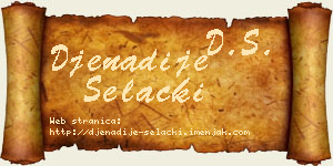 Đenadije Selački vizit kartica